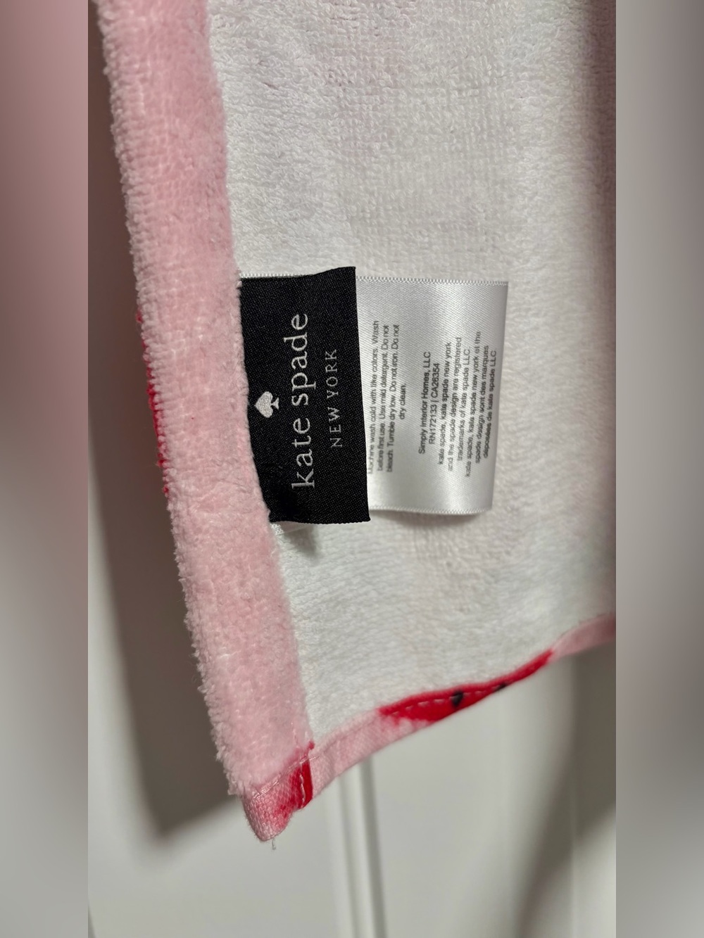 kate spade - Pink Strawberry Summer Print Beach Towel - Picture 8 of 9